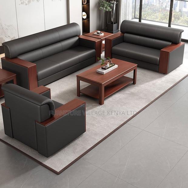Luxury Modern Leather Office Sofa - thumbnail 4