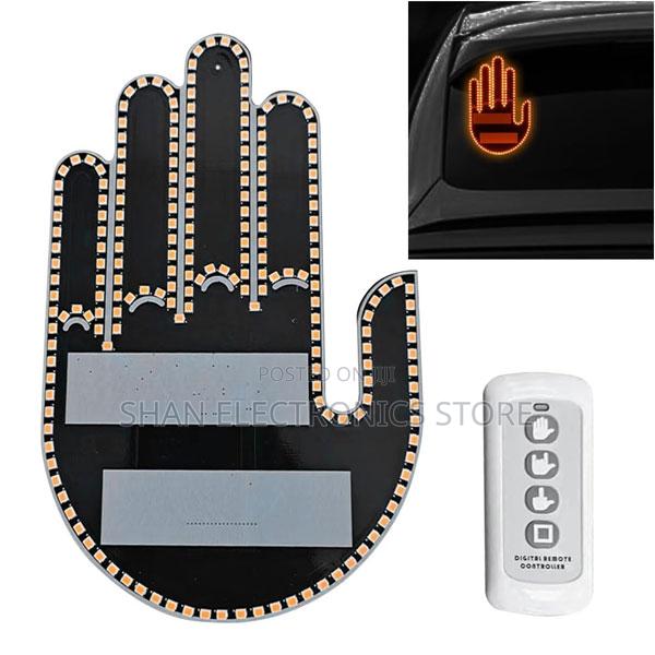 Car Back Window Sign Hand Light Finger Gesture Light With Remote Led