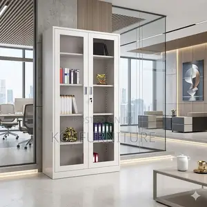 Office Cabinet; Two Doors Glass Office Filing Cabinet