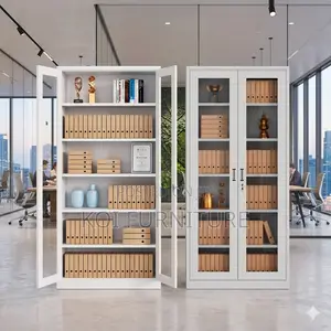 Office Cabinet; Two Doors Glass Office Filing Cabinet