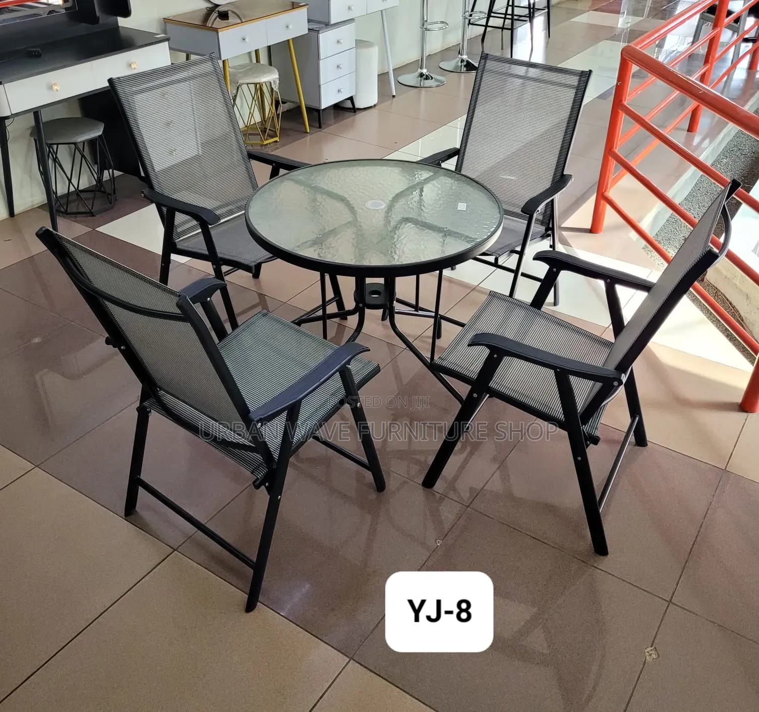 Grey Meshed Outdoor Balcony Set