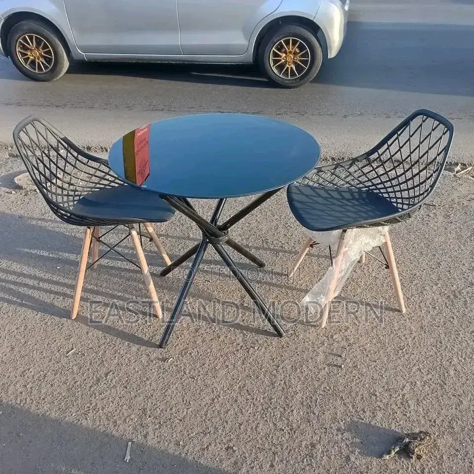 2 Seater Mesh Back Dining Table With Seats