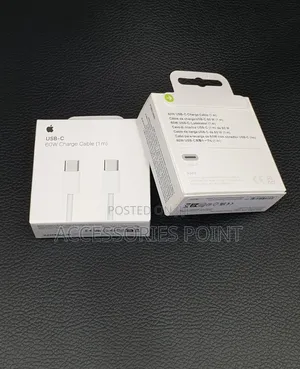 Apple 20w Charger - 60w Woven C to C Cable, 2meter C - Lightning Cable