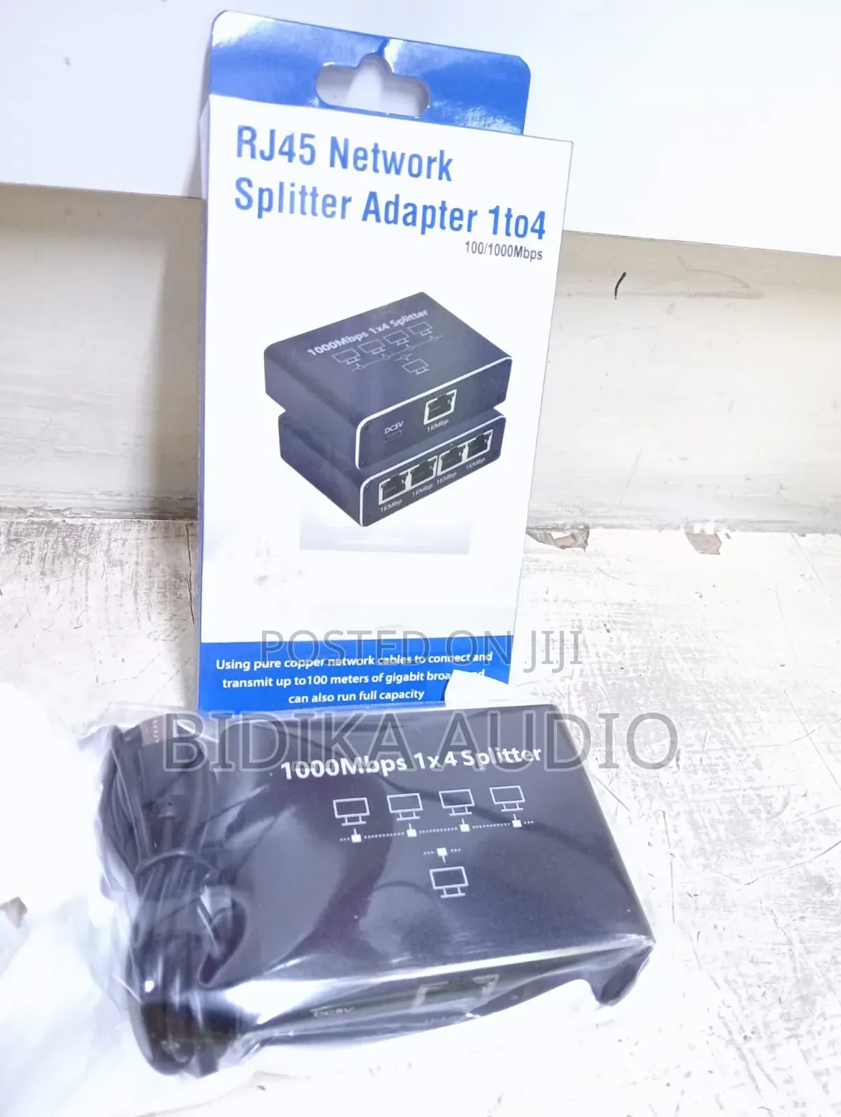 1000mbps Rj45 Network Splitter Adapter 1-to-4 2 Way