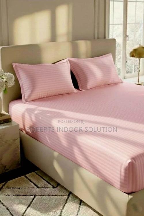 Luxury Cotton Striped Bedsheet Set