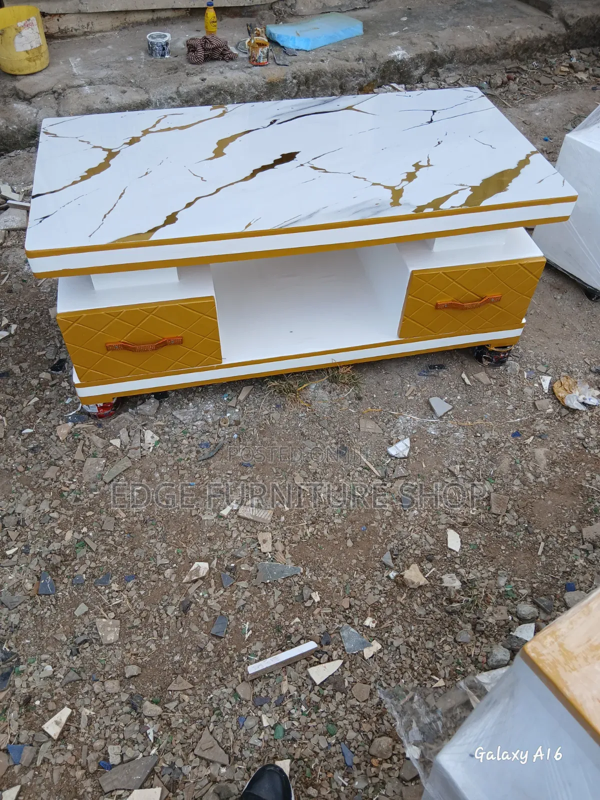 Brown White Coffee Table for Sale