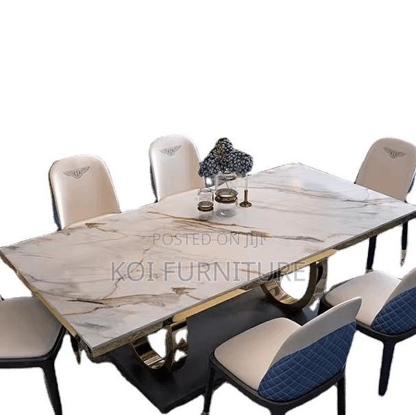 Dining Set; Six Seaters Golden Dining Set - thumbnail 2