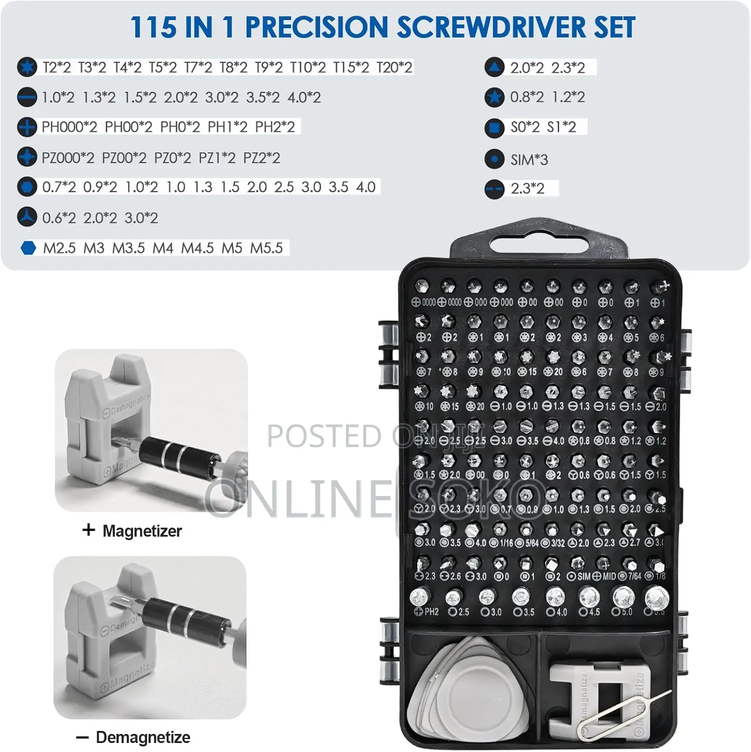 115-in-1 Precision Magnetic Screwdriver Set Repair Tool Kit