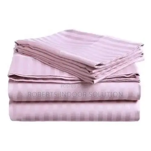 High-Thread Count Luxury Striped Cotton Bedding
