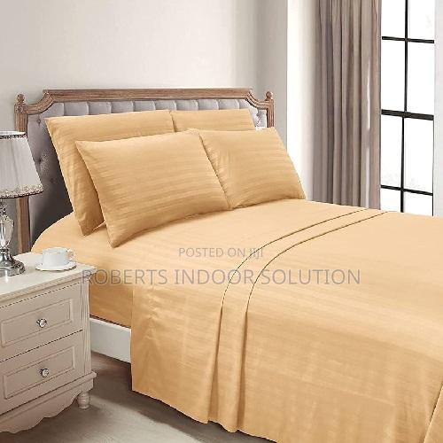 Housewarming Gift - Luxury Striped Cotton Bedsheet Set - main view