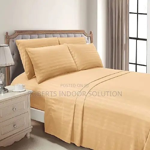Housewarming Gift - Luxury Striped Cotton Bedsheet Set