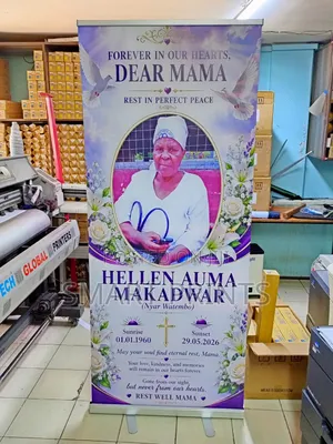 Clean Narrow Base Roll Up Printing