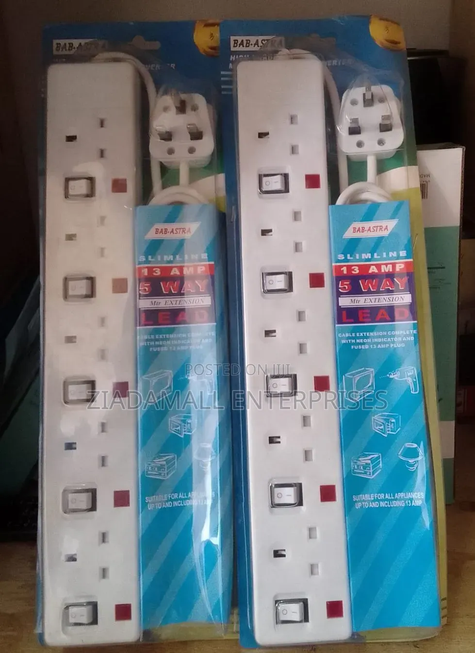 Extension,Reliable Multi-Socket 5-Way Astra Power Extension