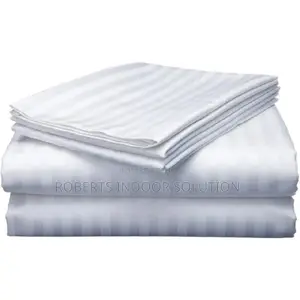 Elegant Satin-Weave Striped Cotton Sheet Set