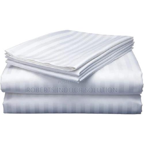 Elegant Satin-Weave Striped Cotton Sheet Set