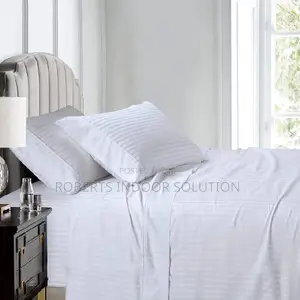 4pc Set Cotton Stripped Bedsheet Set