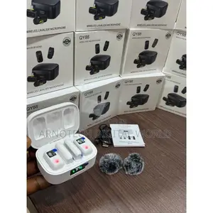 Qy88 Wireless Wearable Mic With Charging Case for Recording