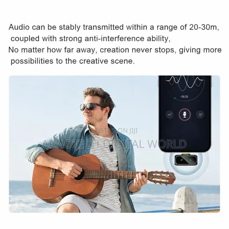 Qy88 Wireless Wearable Mic With Charging Case for Recording