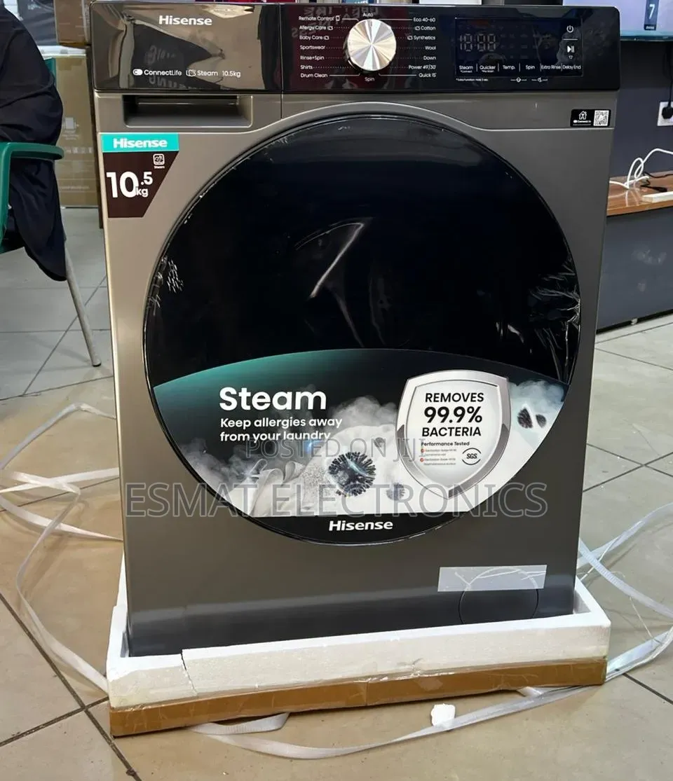 Hisense Front Load Washing Machine 10.5kg Wash and Spin (Wf3q1043bt)
