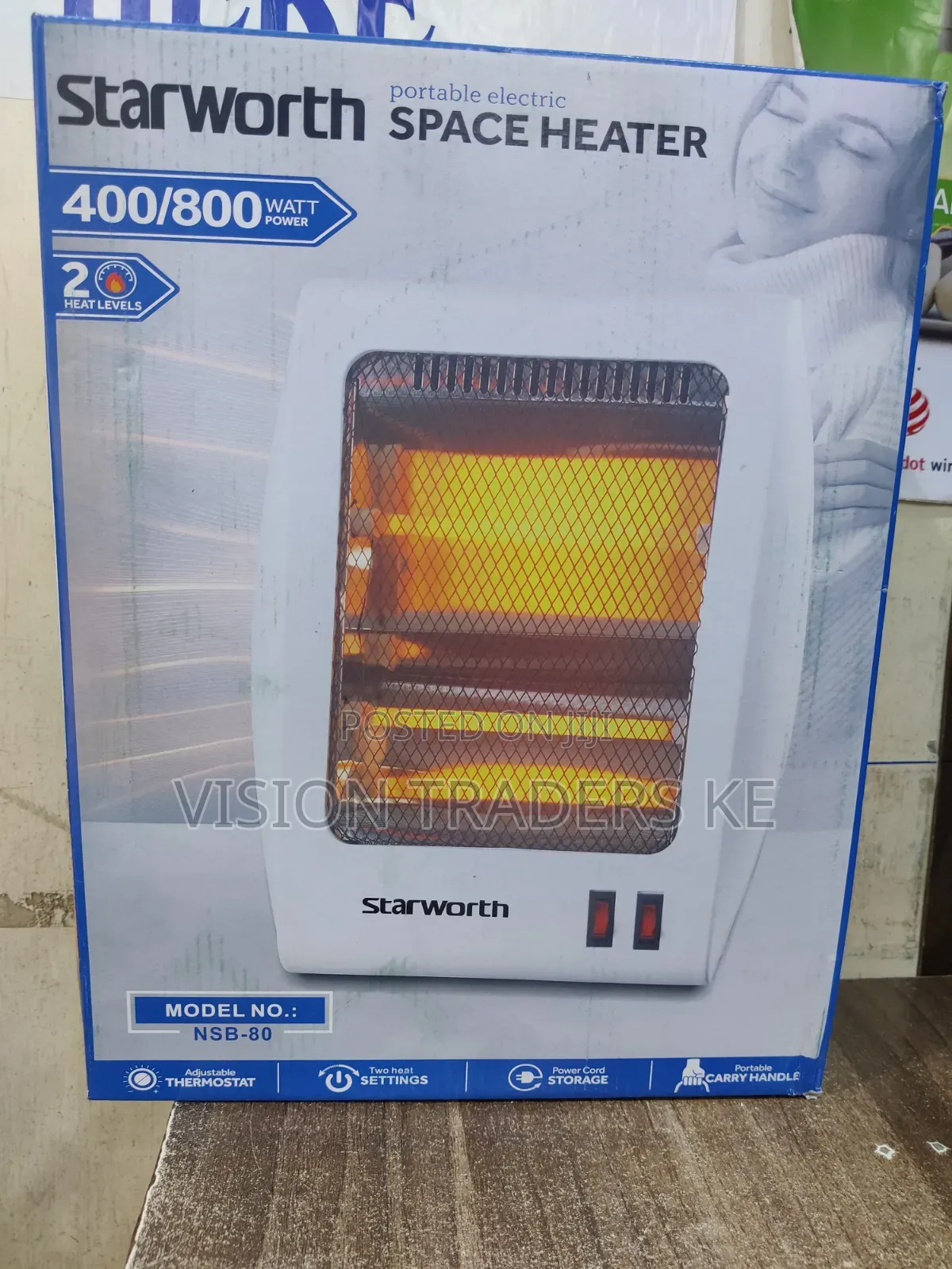 Starworth Quartz Heater 800w Max*
*Model: Nsb80