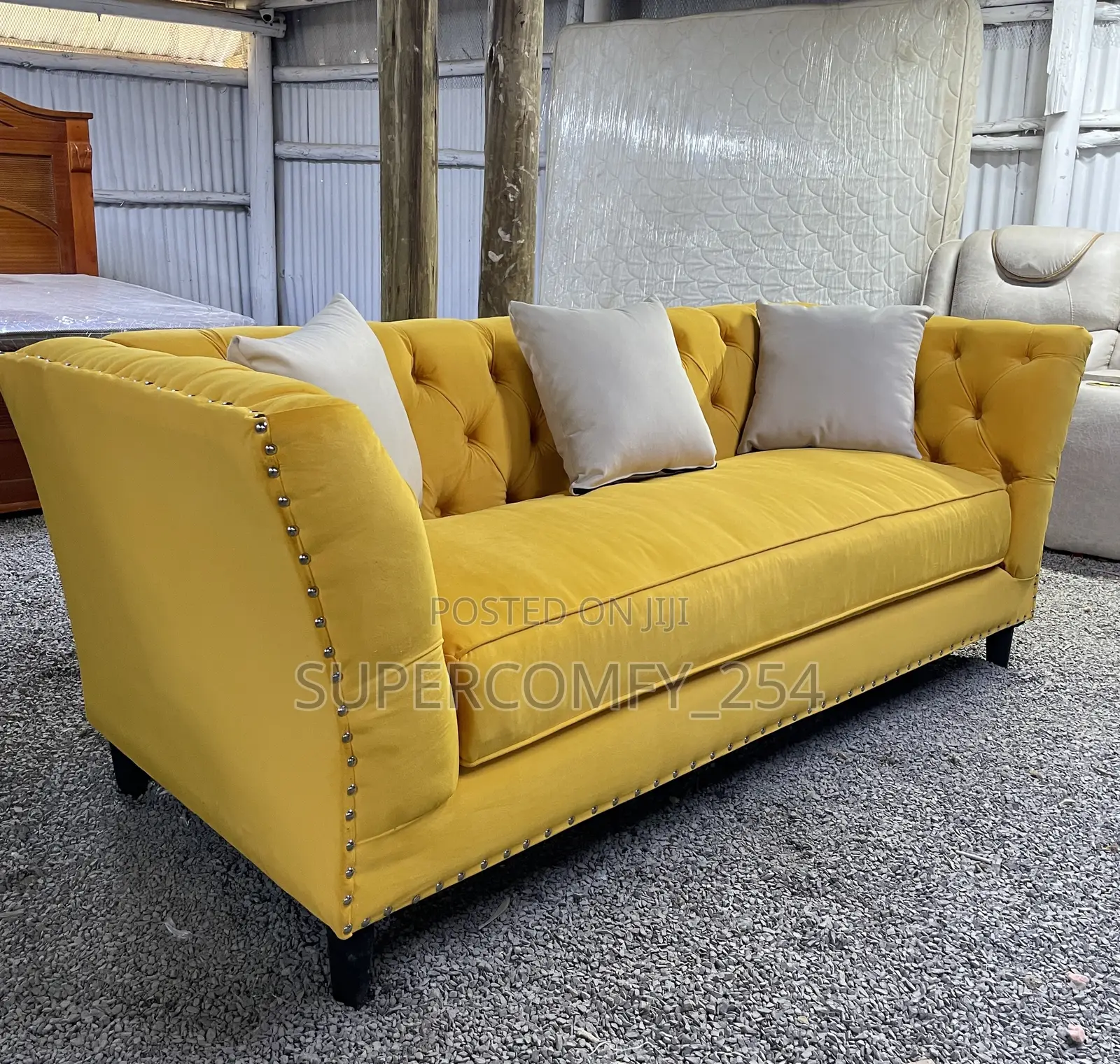 Classic Three Seater Chesterfield Sofa