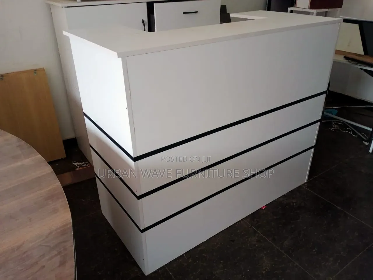 Modern Receptionist Position Desk Setup