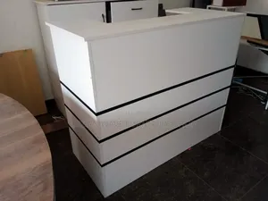 Modern Receptionist Position Desk Setup