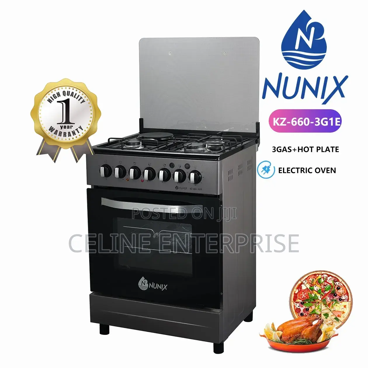 60×60 3+1 Freestanding Cooker With Electric Oven