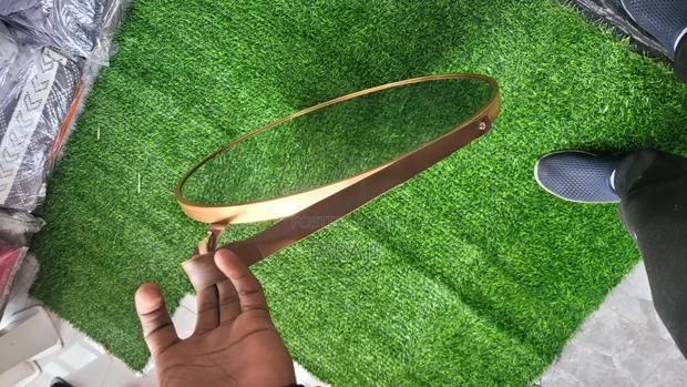 Luxury Round Gold Wall Mirror With Premium Leather Hanging Strap