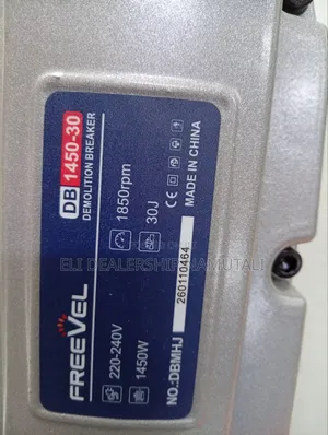 Freevel 1450w Construction Grade Concrete Breaker With SDS Hex Chisels