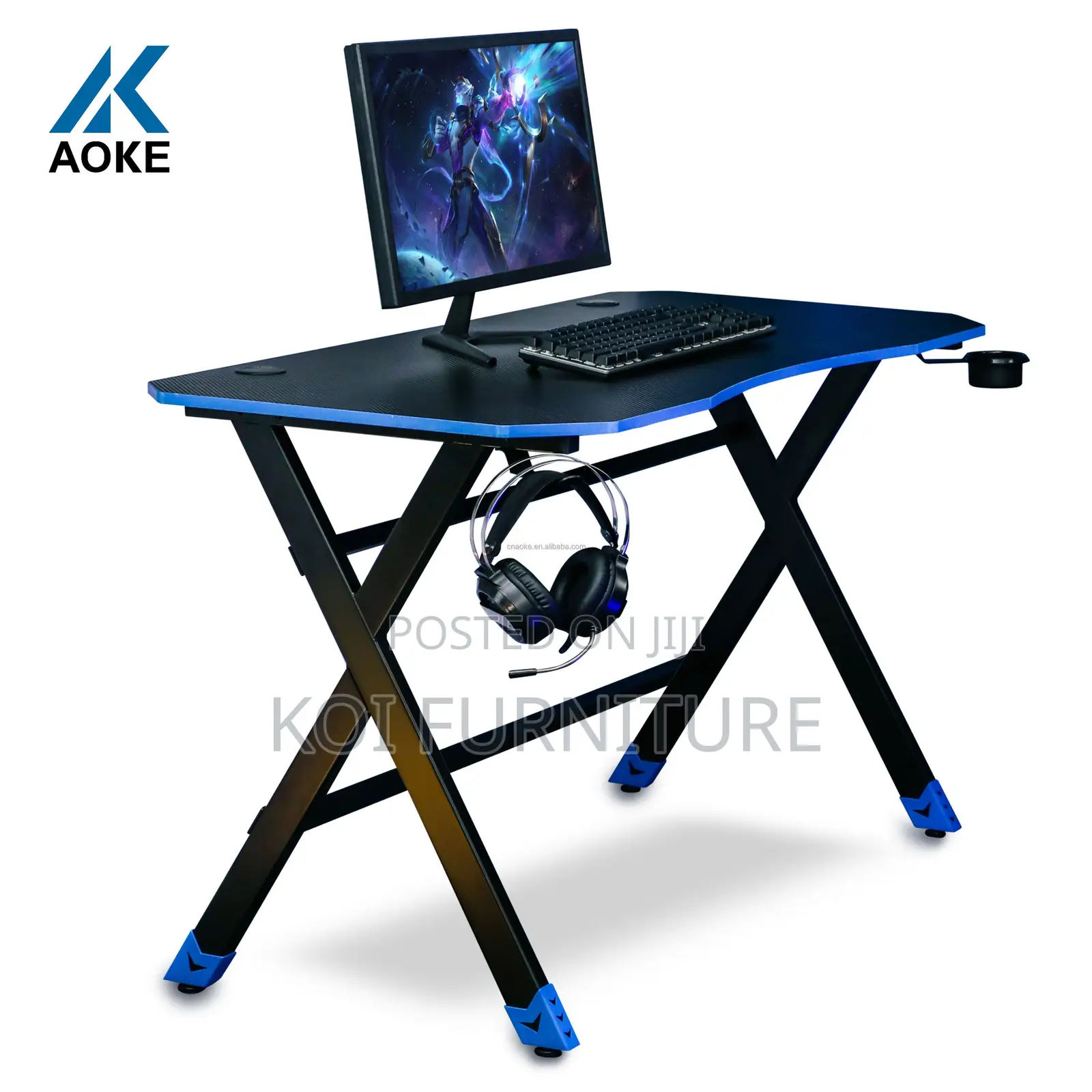 Office Desk; X-Shaped Gaming Desk