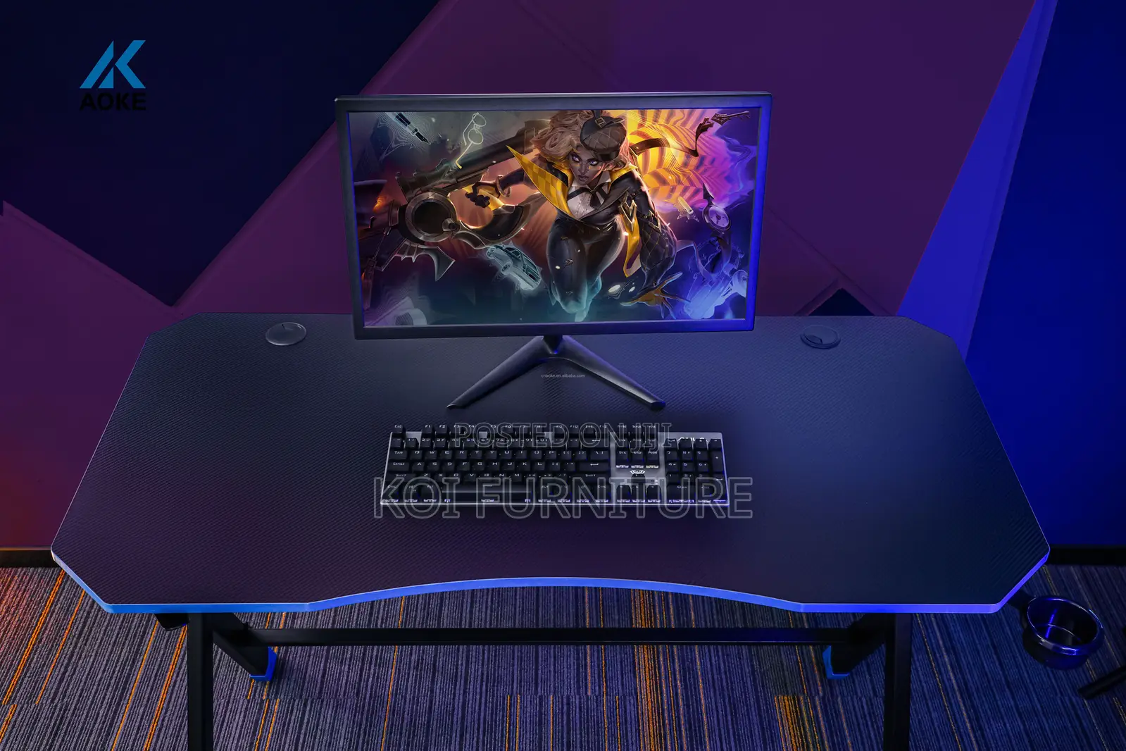 Office Desk; X-Shaped Gaming Desk