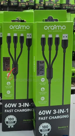 *
Oraimo Duraline 4 Ocd-118mcl *60w 3 in 1*