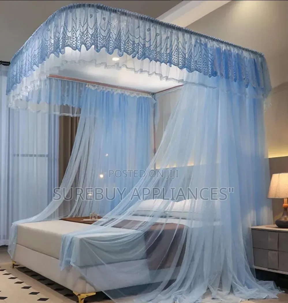 2 Stand Rail Mosquito Net With Smooth Sliding Rails