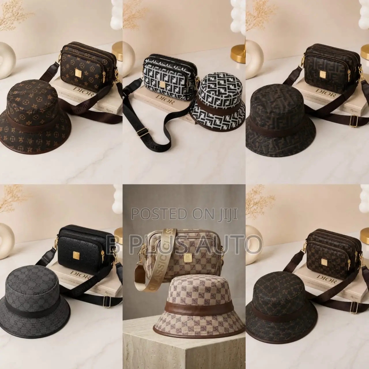 Chic Crossbody Bag and Matching Bucket Hat