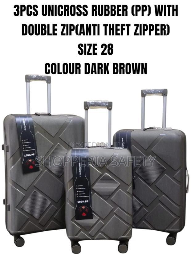 3pcs Unicross Rubber Suitcases - thumbnail 2