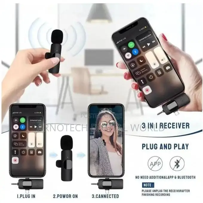  Wireless Microphone Lapel Mini Portable Lavaliere Mic