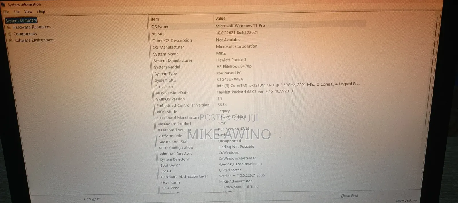Laptop HP EliteBook 8470P 8GB HDD 500GB