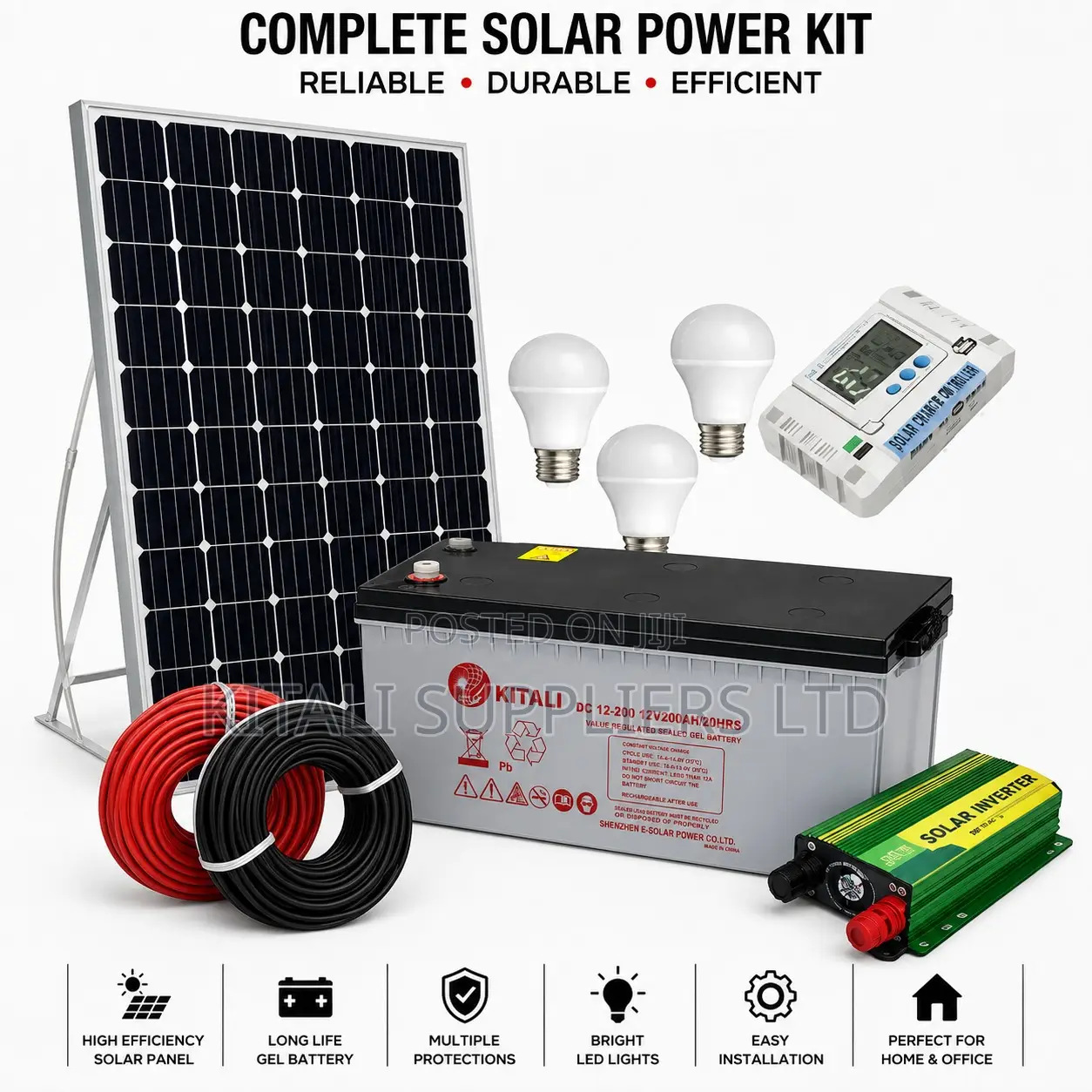 300w Solar Panel Full Kit – Complete Off-grid