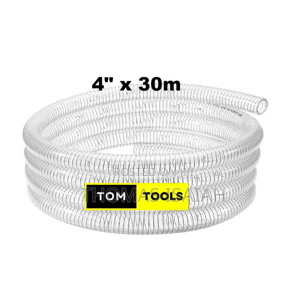4 Inch X 30m Clear Wired Heavy Duty Suction Pipe