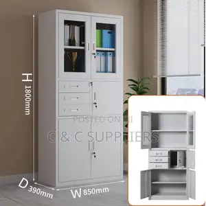 Office Steel File Cabinet With a Safe