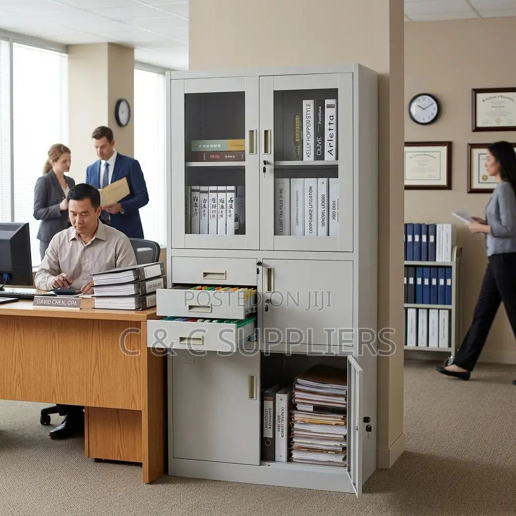 Office Steel File Cabinet With a Safe