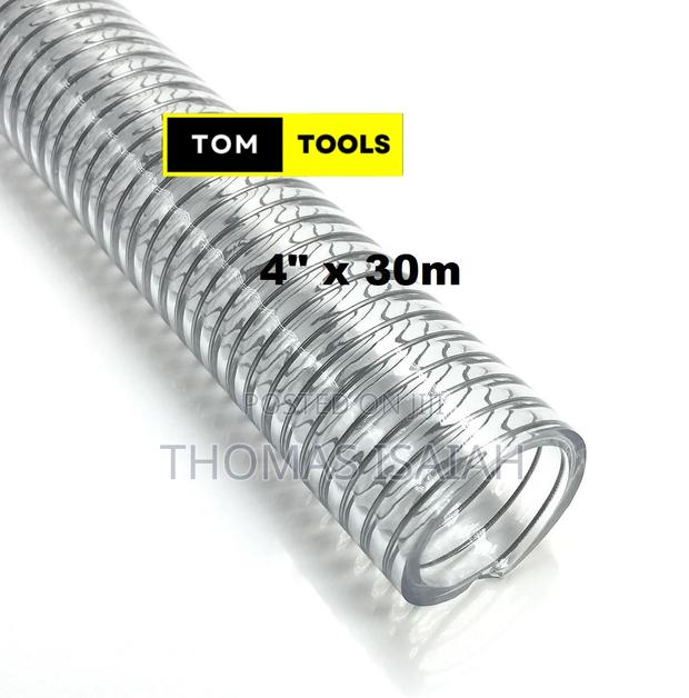 4 Inch X 30m Clear Wired Heavy Duty Suction Pipe - thumbnail 2