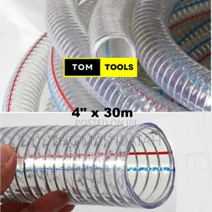 4 Inch X 30m Clear Wired Heavy Duty Suction Pipe
