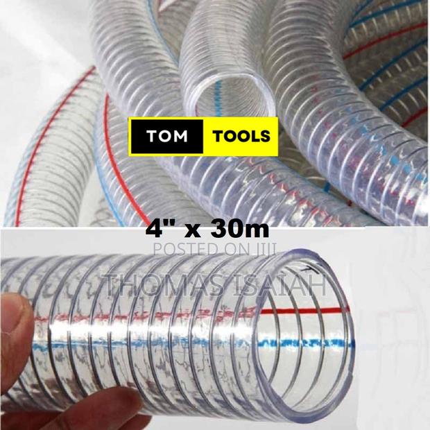 4 Inch X 30m Clear Wired Heavy Duty Suction Pipe - thumbnail 4