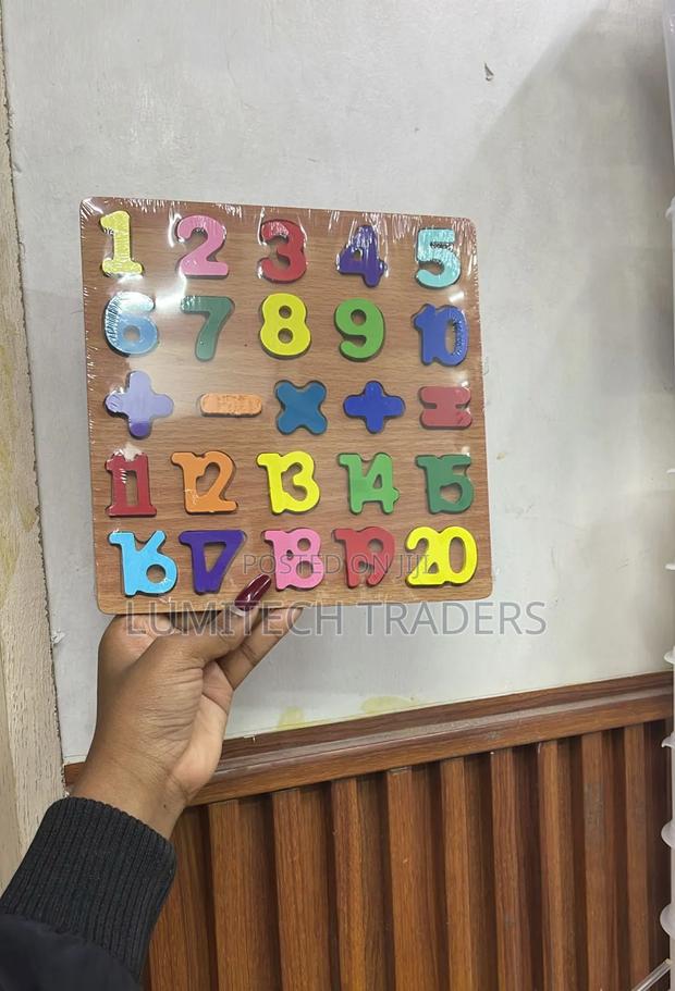 3 PCS Montessori Wooden Letters, Numbers and Shapes Learning Board - thumbnail 2