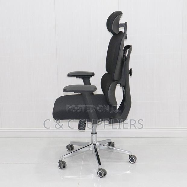 Black Fabric Orthopedic Office Chair - thumbnail 5