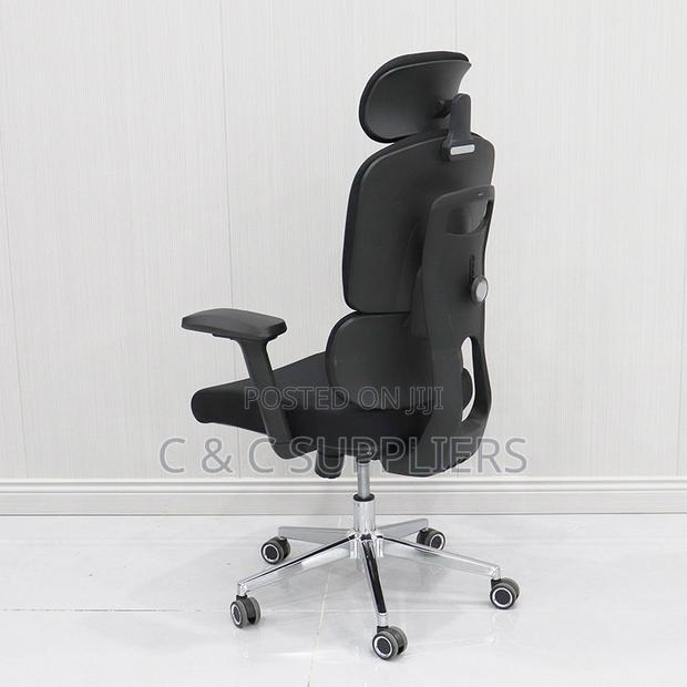 Black Fabric Orthopedic Office Chair - thumbnail 6