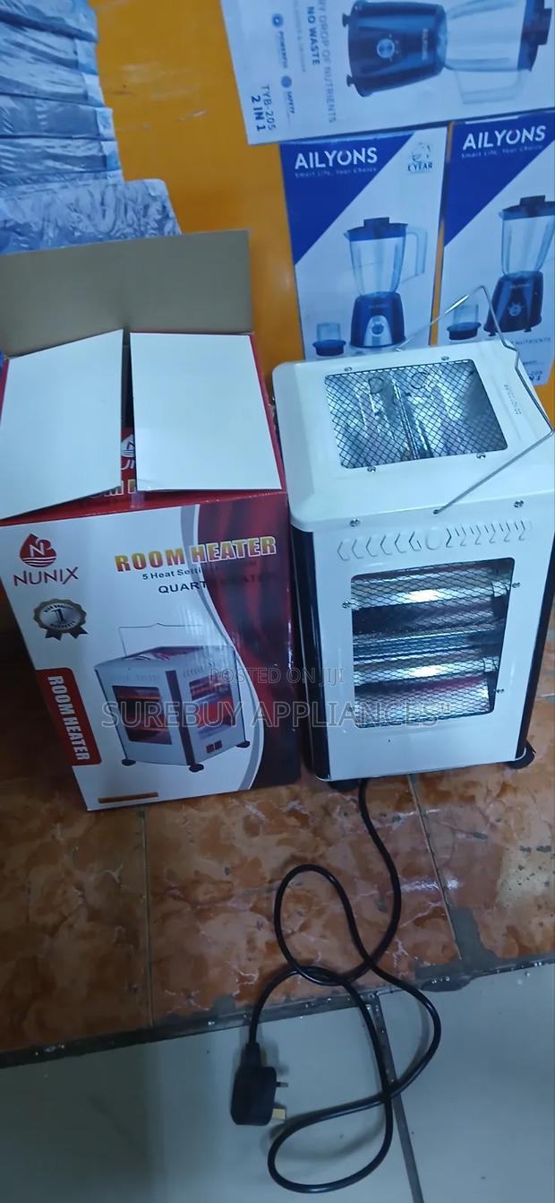 Nunix Portable 5-Sided Quartz Heater With Wide Heat Coverage