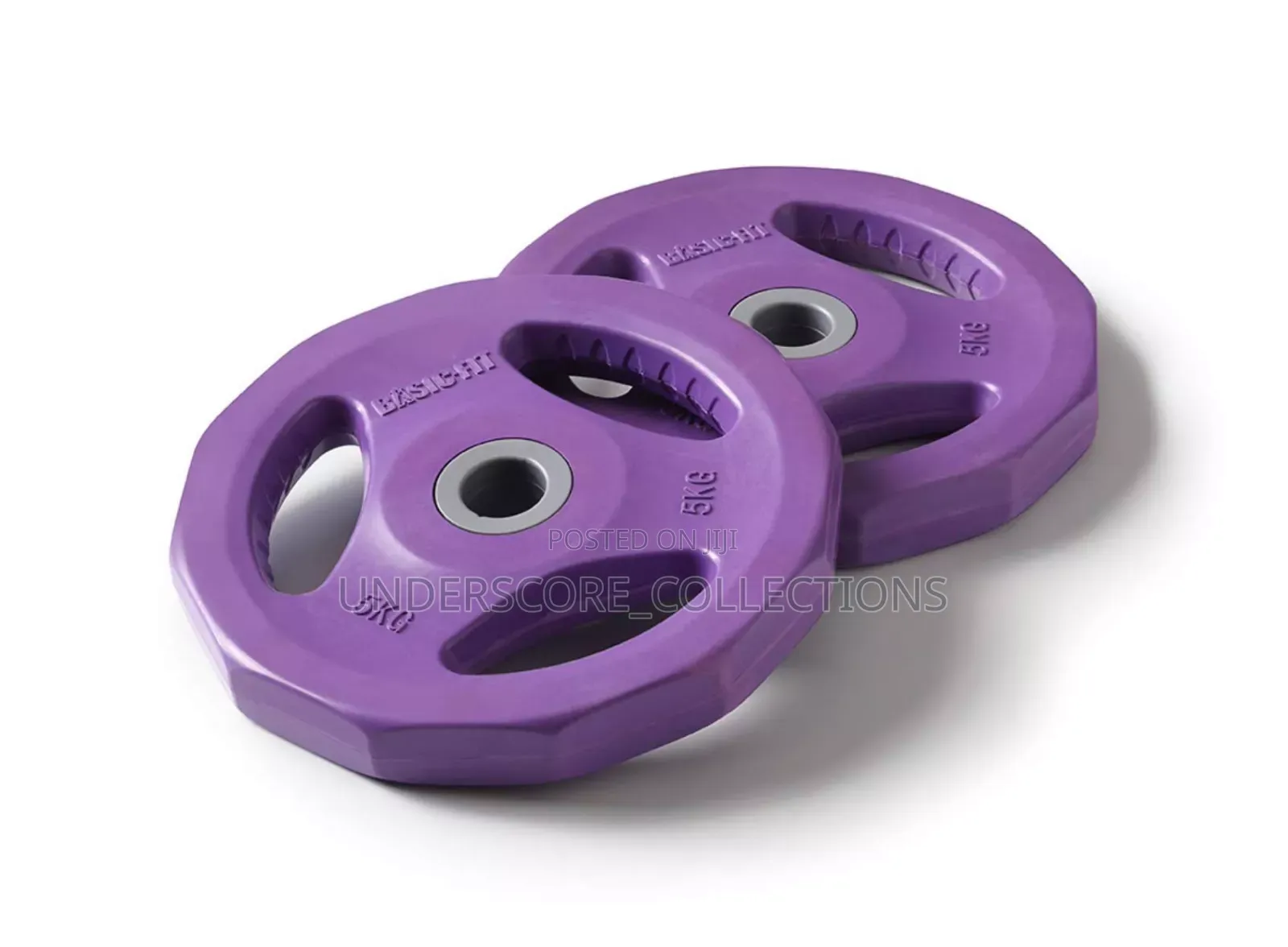 2kg Color-Coded Rubber-Coated Weight Plates